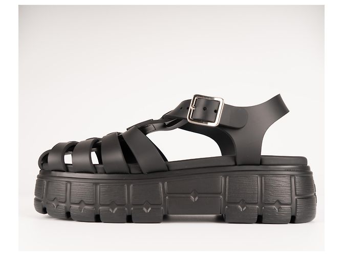 Sandali con piattaforma EVA Miu Miu Cage in gomma Nero Donna EU 40 - vista 5
