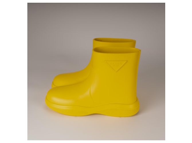 Prada Mellow Rubber Rain Boots Sunny Yellow Damen EU 40 Gelb - Ansicht 10