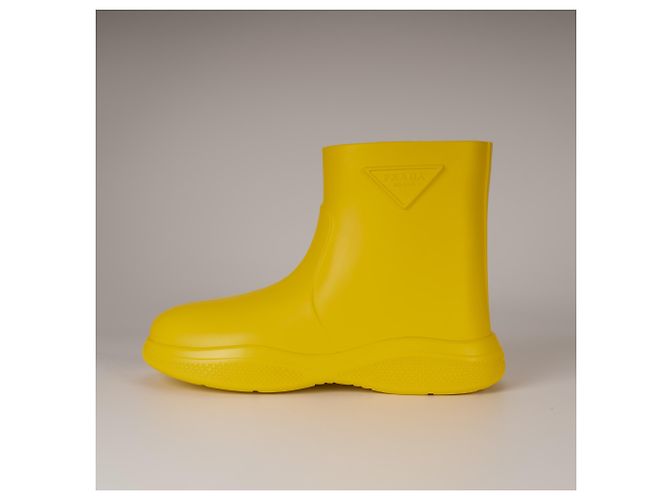 Prada Mellow Rubber Rain Boots Sunny Yellow Damen EU 40 Gelb - Ansicht 3