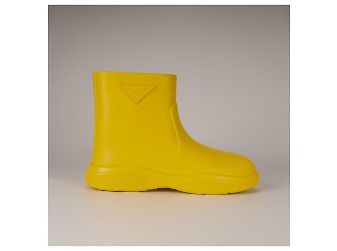 Prada Mellow Rubber Rain Boots Sunny Yellow Damen EU 40 Gelb - Ansicht 4
