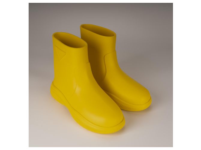Prada Mellow Rubber Rain Boots Sunny Yellow Damen EU 40 Gelb - Ansicht 7