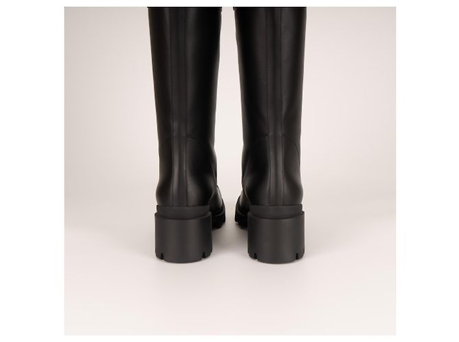 Botas altas de cuero Gucci Trip Interlocking G Black Mujer EU 40.5 US 10.5 Negro - vista 9