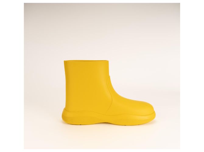 Prada Gummistiefel Pull-On Sunny Yellow Damen EU 41 Gelb - Ansicht 3