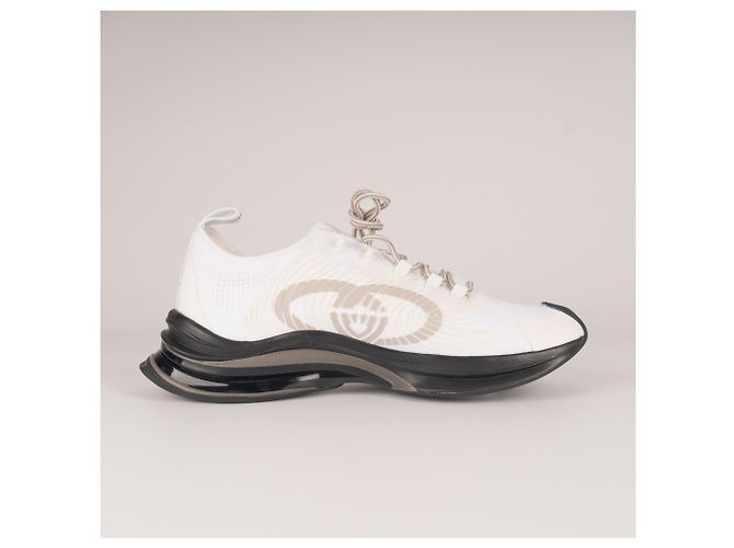 Gucci Run Technische Strick-Sneaker Weiß Schwarz Herren EU 45.5 US 12 - Ansicht 4