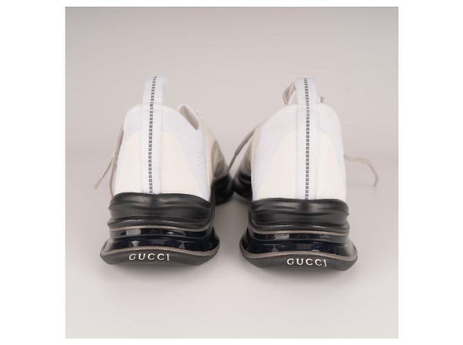 Gucci Run Technische Strick-Sneaker Weiß Schwarz Herren EU 45.5 US 12 - Ansicht 8