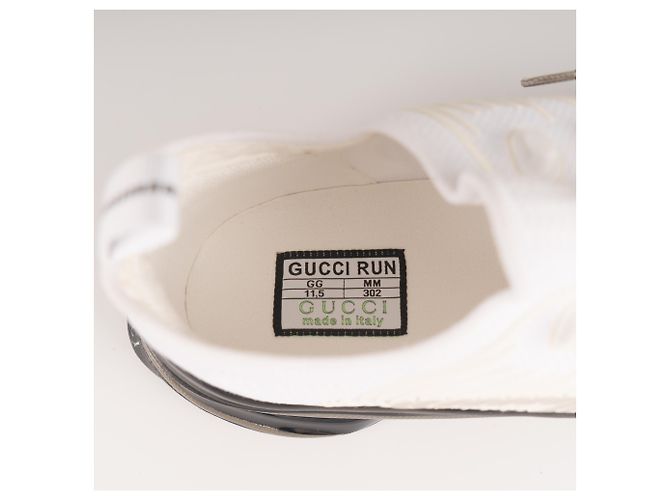 Gucci Run Technische Strick-Sneaker Weiß Schwarz Herren EU 45.5 US 12 - Ansicht 9