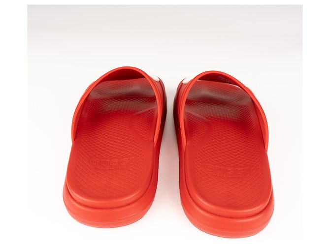 Sandali Gucci Slide Interlocking G in gomma Maple Red da uomo EU 42 US 8.5 Rosso - vista 10