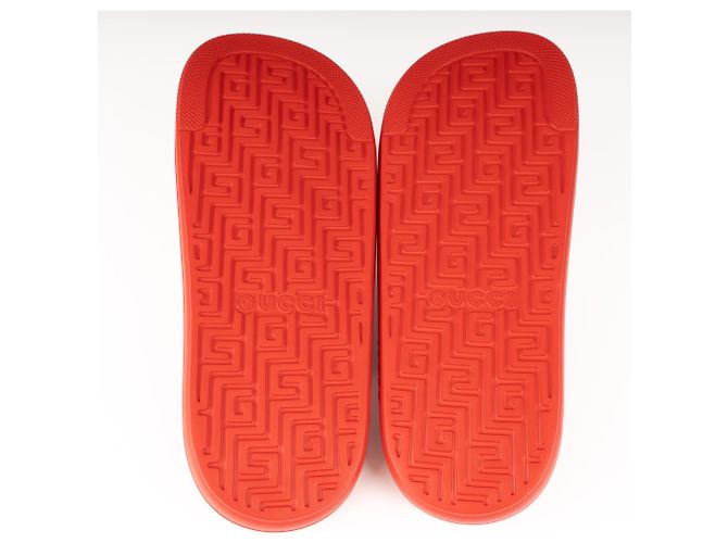 Sandali Gucci Slide Interlocking G in gomma Maple Red da uomo EU 42 US 8.5 Rosso - vista 9