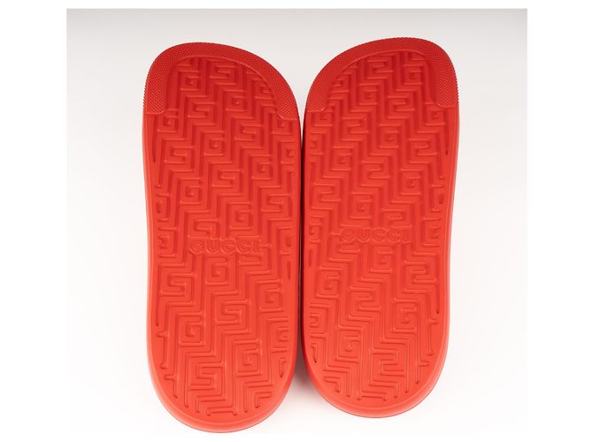 Gucci Interlocking G Slide in gomma Maple Red da uomo EU 43 Rosso - vista 10