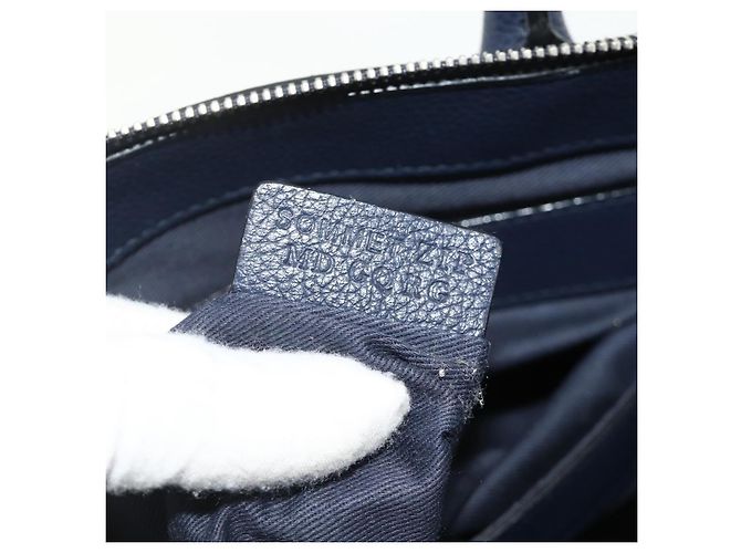 Bally Pelle Vintage Blu navy - vista 7