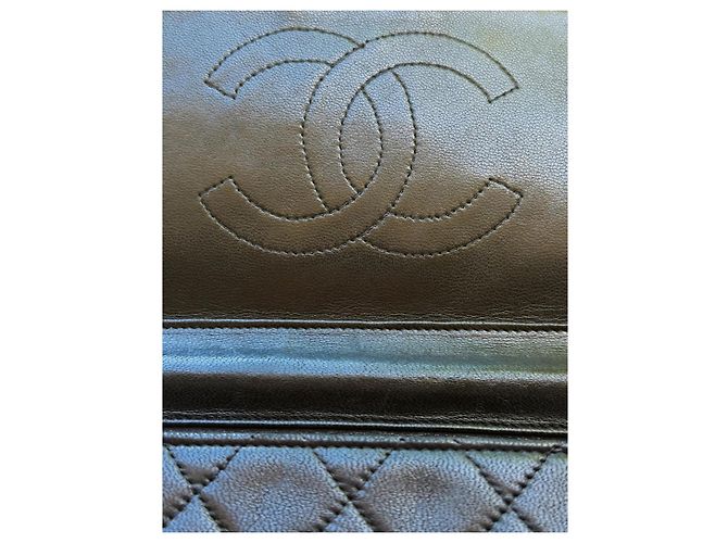 Chanel Classic Flap Bag Agnello Nero - vista 4