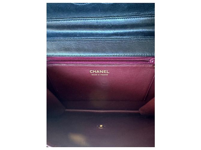 Chanel Classic Flap Bag Agnello Nero - vista 7