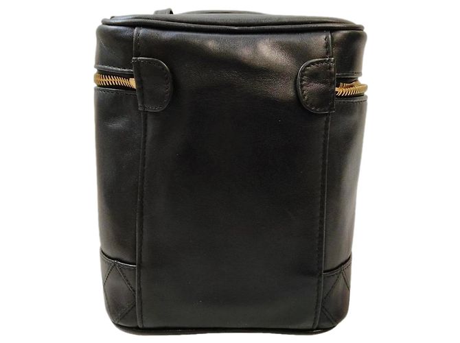 Chanel Bolso Vanity de Cuero Negro - vista 4
