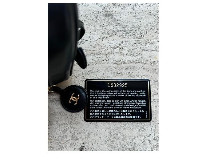 Chanel Bolso Vanity de Cuero Negro - vista 6