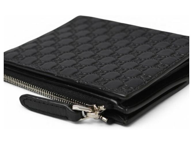 Gucci Microguccissima Mini-Klappbörse Schwarz - Ansicht 4