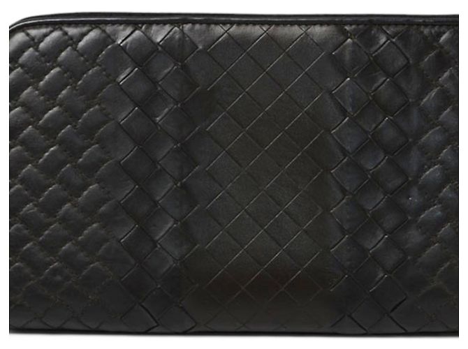 Cartera larga de cuero Bottega Veneta Negro - vista 2