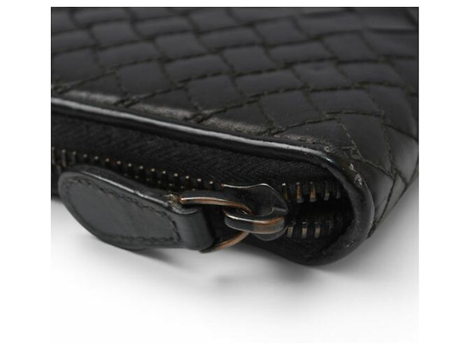 Cartera larga de cuero Bottega Veneta Negro - vista 4