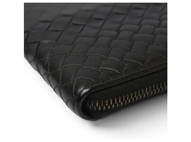 Cartera larga de cuero Bottega Veneta Negro - vista 5
