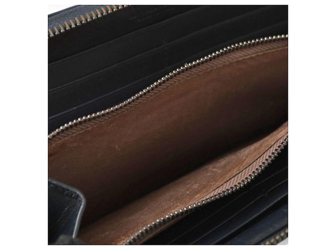 Cartera larga de cuero azul marino Bottega Veneta - vista 11