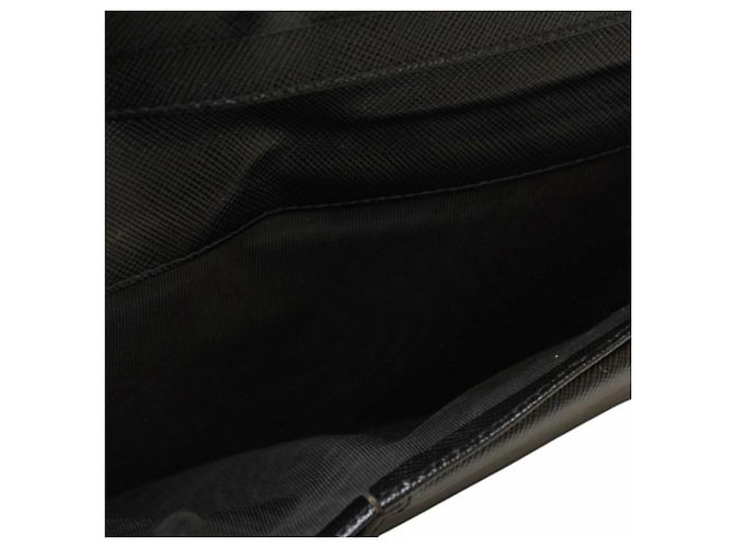 Cartera larga de cuero negro Prada - vista 12