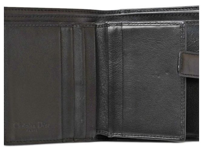 Cartera tríptico Christian Dior en negro - vista 10