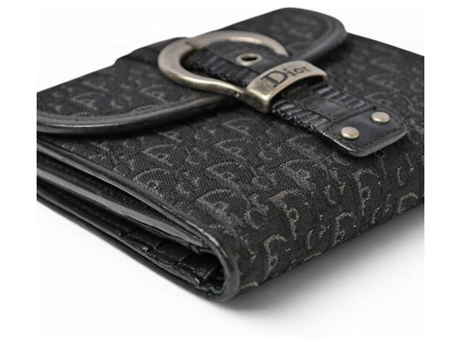 Cartera tríptico Christian Dior en negro - vista 4