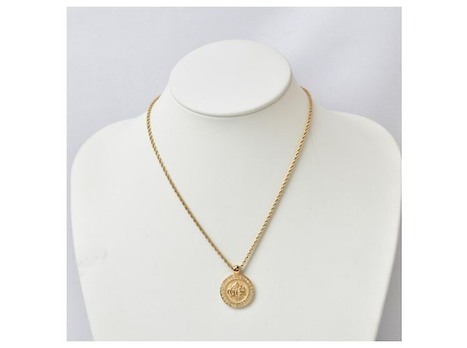 Collana Christian Dior placcata oro con strass D'oro - vista 10
