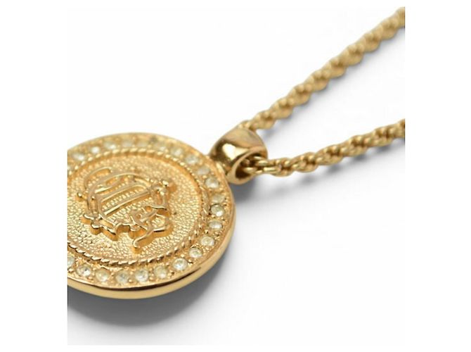 Collana Christian Dior placcata oro con strass D'oro - vista 3