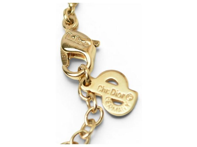 Collana Christian Dior placcata oro con strass D'oro - vista 6