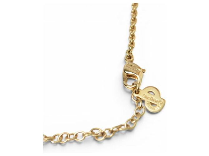 Collana Christian Dior placcata oro con strass D'oro - vista 7