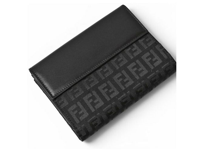 Fendi Bi-fold Wallet 8M0035 ZUCCA Pattern Black - view 2