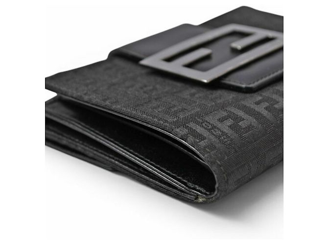 Fendi Bi-fold Wallet 8M0035 ZUCCA Pattern Black - view 4