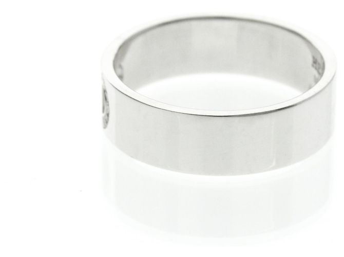 Hermès Hermes H D'ancre Ring mit Diamanten Silber - Ansicht 2