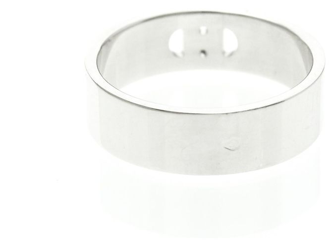 Hermès Hermes H D'ancre Ring mit Diamanten Silber - Ansicht 3