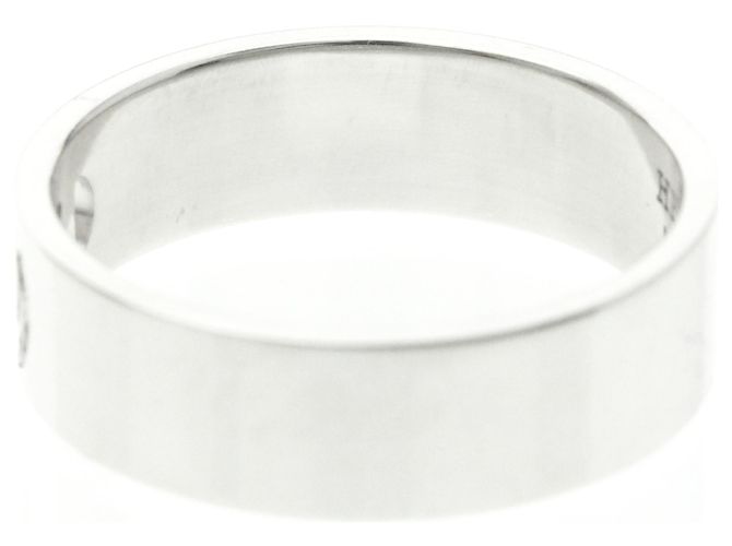Hermès Hermes H D'ancre Ring mit Diamanten Silber - Ansicht 6