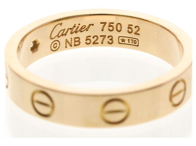 Anello Mini Love di Cartier in oro rosa D'oro - vista 6