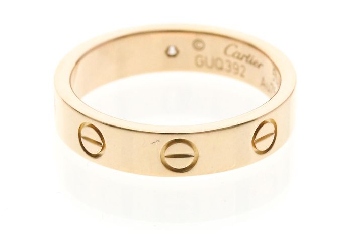 Anello Mini Love di Cartier in oro rosa D'oro - vista 3