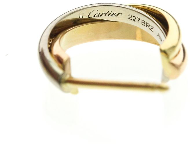 Trinity de Cartier Halbkreis-Ohrringe Golden - Ansicht 11