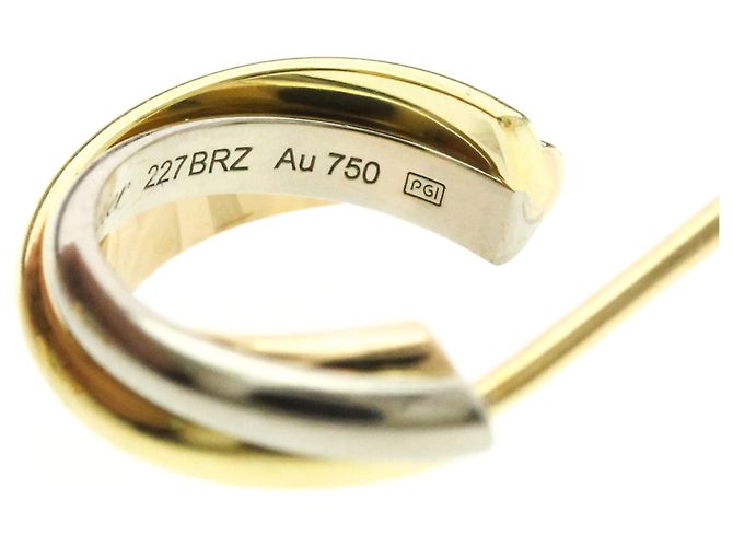 Trinity de Cartier Halbkreis-Ohrringe Golden - Ansicht 12