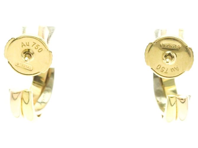 Trinity de Cartier Halbkreis-Ohrringe Golden - Ansicht 2
