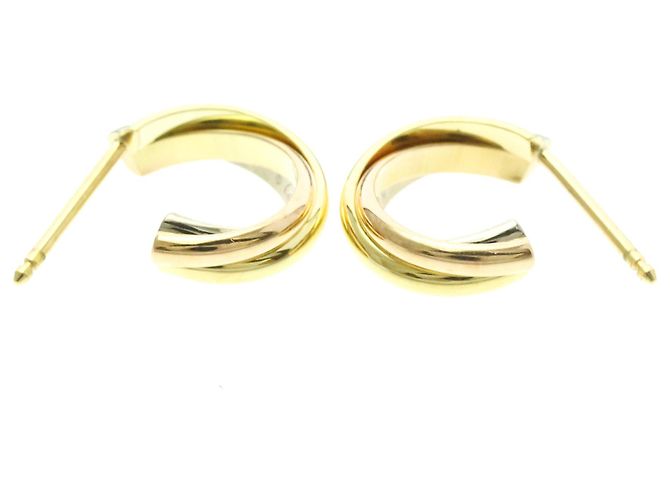 Trinity de Cartier Halbkreis-Ohrringe Golden - Ansicht 6
