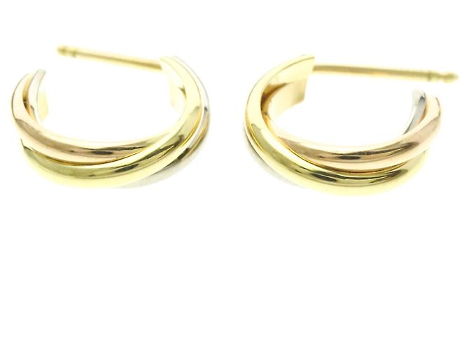 Trinity de Cartier Halbkreis-Ohrringe Golden - Ansicht 7