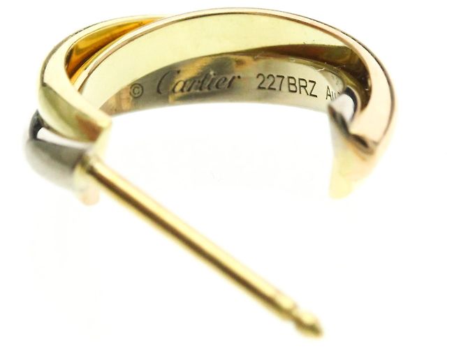 Trinity de Cartier Halbkreis-Ohrringe Golden - Ansicht 9