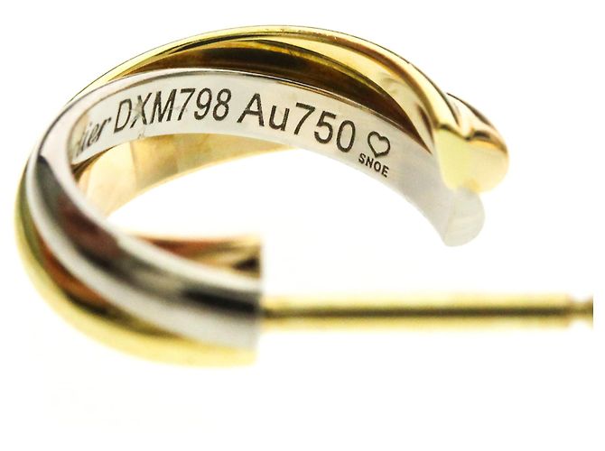 Trinity De Cartier Halbkreis-Ohrringe Golden - Ansicht 10