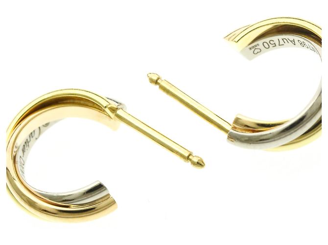 Trinity De Cartier Halbkreis-Ohrringe Golden - Ansicht 3