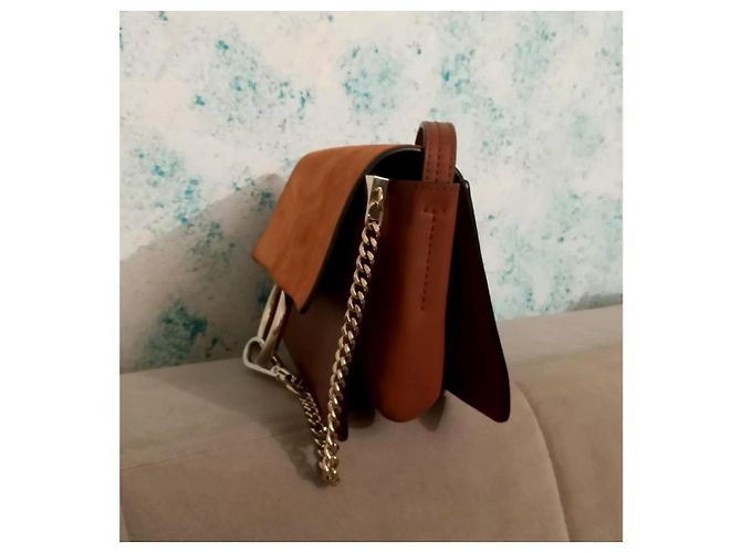 Chloé Faye Borsa a Spalla in Pelle e Scamosciato Marrone - vista 6
