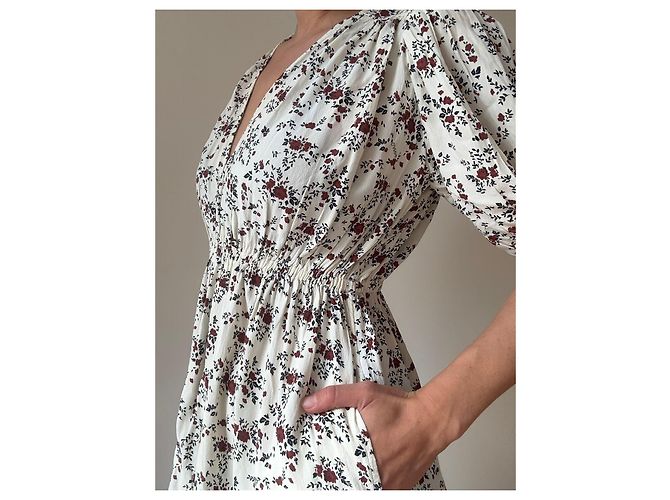 Minivestido Ganni blanco con estampado floral - vista 4