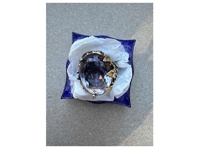 Autre Marque Anillo de Plata y Oro con Amatista Dorado Púrpura Hardware de plata - vista 3