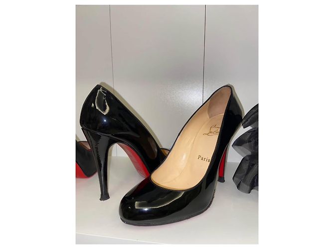 Christian Louboutin Ron Ron Décolleté Vernice Nero - vista 10