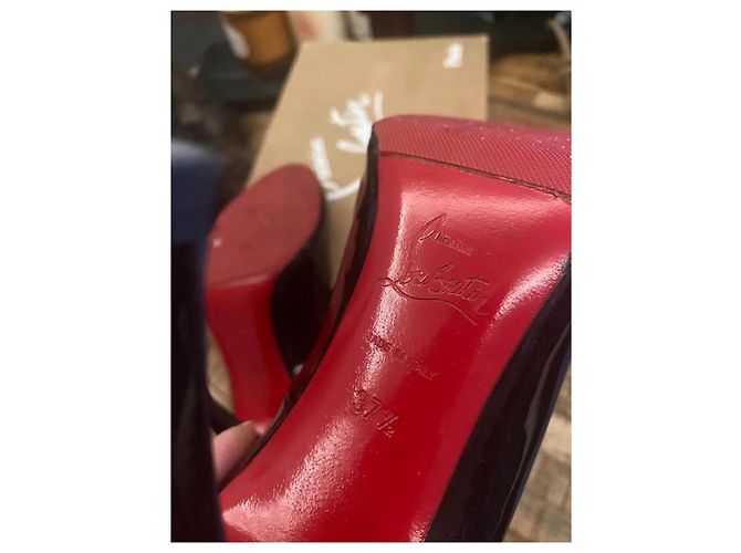Christian Louboutin Ron Ron Décolleté Vernice Nero - vista 4